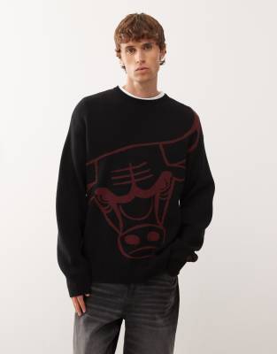 New Era New Era Chicago Bulls oversized knitted jumper in black
