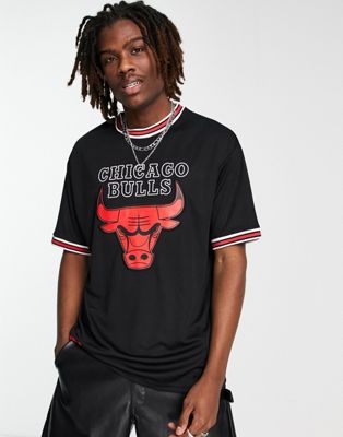 New Era Chicago Bulls oversized mesh t-shirt in black - ASOS Price Checker