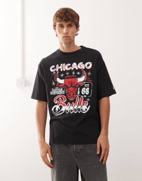 New Era Chicago Bulls oversized t-shirt in black - view 1