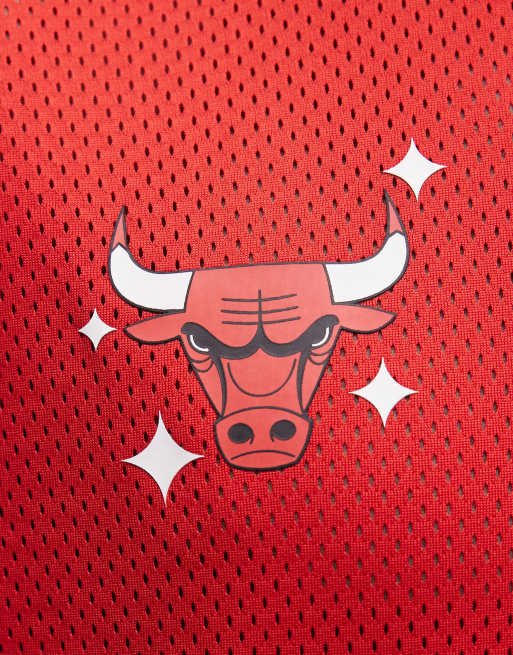 New Era – Chicago Bulls – Röd t-shirt i mesh med tryck, 3 av 5