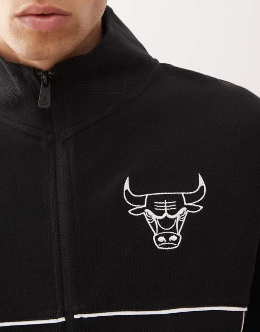 New Era – Chicago Bulls – Svart träningsjacka, del av set, 5 av 5