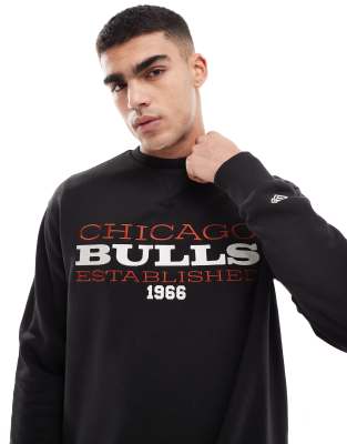 New Era New Era chicago bulls sweatshirt in black