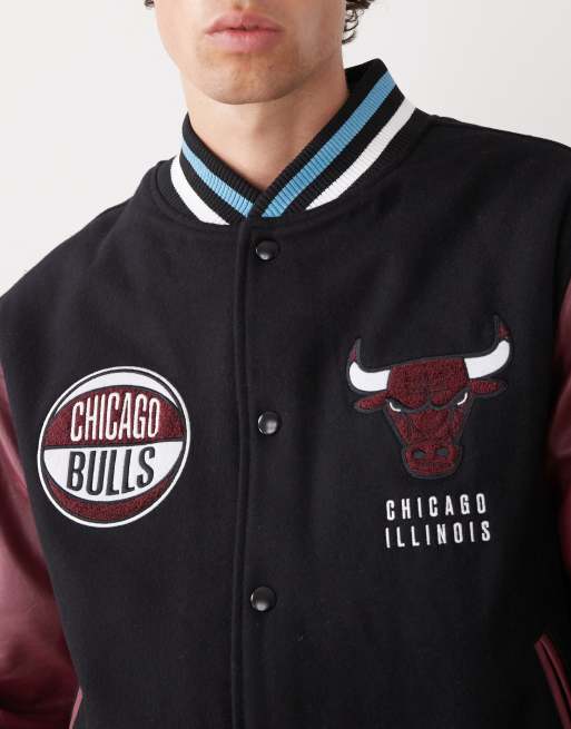 New Era - Chicago Bulls - Varsity jack in zwart en bordeauxrood, 5 van 5