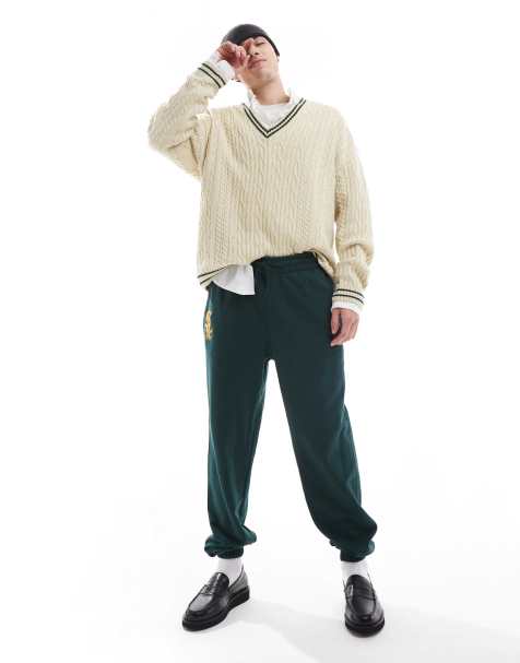 New Era Chicago White Sox logo tracksuit bottoms in dark green - view 1