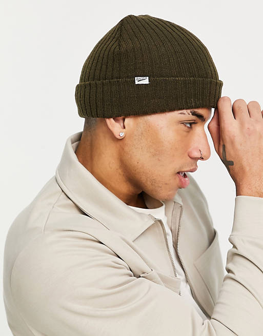  Caps & Hats/New Era chunky knit mini fisherman beanie in khaki exclusive at  