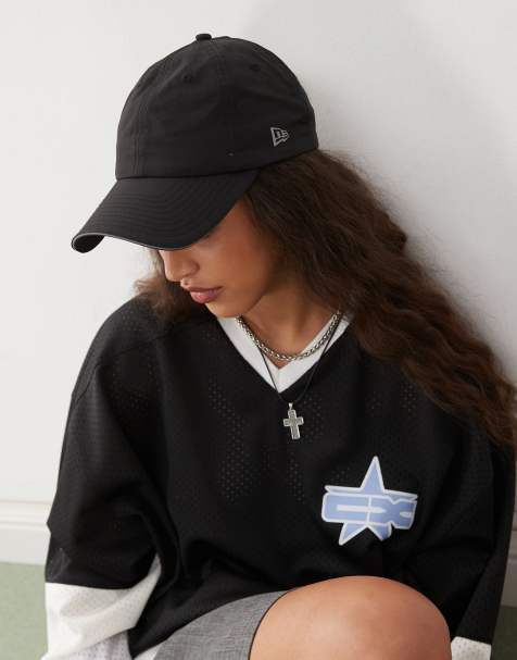 New Era – Czarna czapka z daszkiem z odkrytym tyłem i logo - view 1