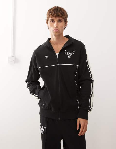 New Era – Czarna kurtka dresowa z motywem Chicago Bulls, część zestawu - view 1