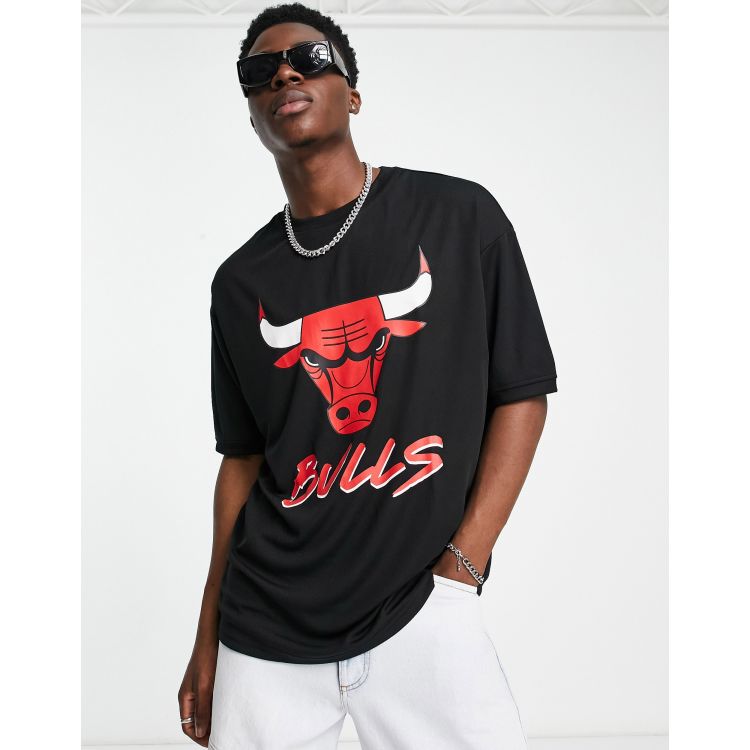 New Era Nba  Chicago Bulls Wordmark Black T-Shirt - · Kales Tiles