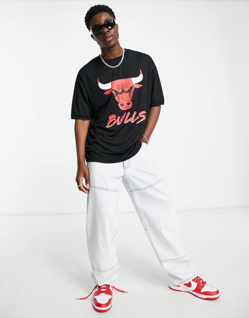 New Era Nba  Chicago Bulls Wordmark Black T-Shirt - · Kales Tiles