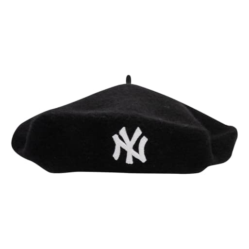 New Era – Czarny wełniany beret z motywem NY Yankees