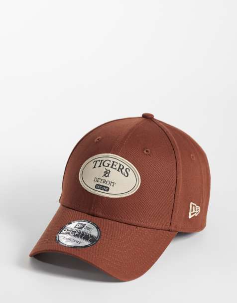New Era Detroit Tigers badge logo 9forty cap in brown - view 1