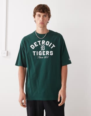 New Era New Era Detroit Tigers oversized t-shirt in green