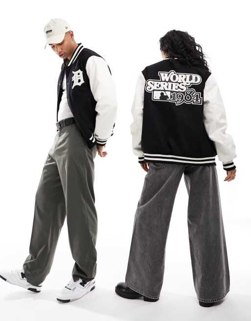 New Era - Detroit - Uniseks varsity-jack in zwart