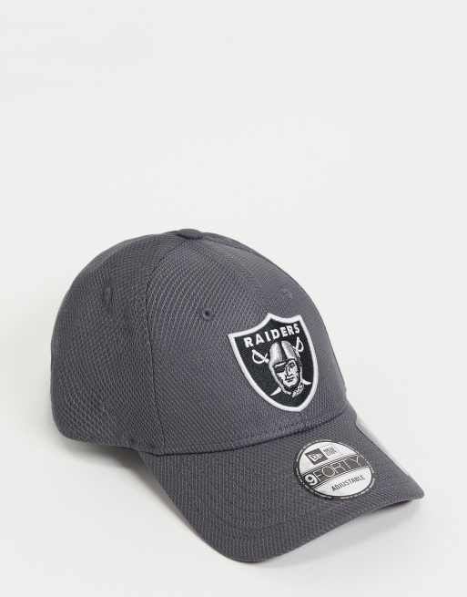New Era – Diamond Era 9FORTY – Szara czapka z daszkiem z siateczki z logo Las Vegas Raiders