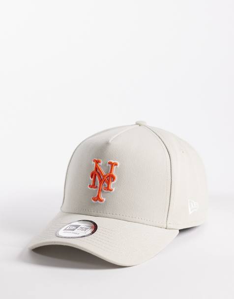 New Era – E-frame – Beżowa czapka z daszkiem z logo i motywem NY Mets - view 1