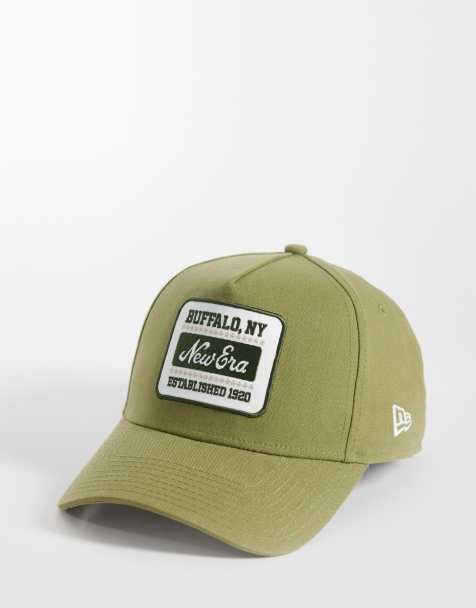 New Era - E Frame - Casquette en lin mélangé avec écusson à logo - Kaki - view 1