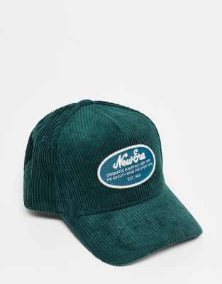 New Era New Era E-frame patch logo cord cap in green