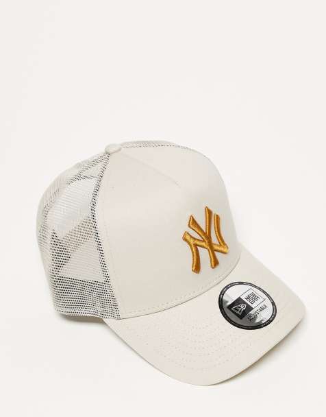New Era - Essentials - Casquette style camionneur à logo NY Yankees - Crème - view 1