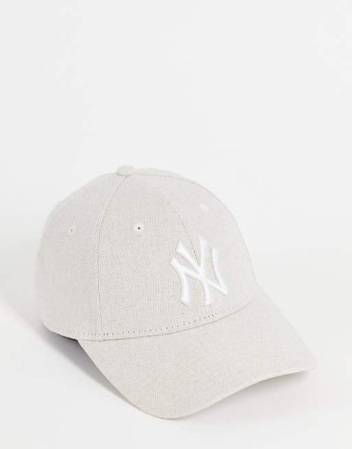 New Era Exclusive 9Forty unisex cap in beige linen with NY