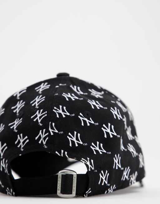 New Era - Exclusives - 9Forty - Pet in zwart met 'NY' monogram, 3 van 4