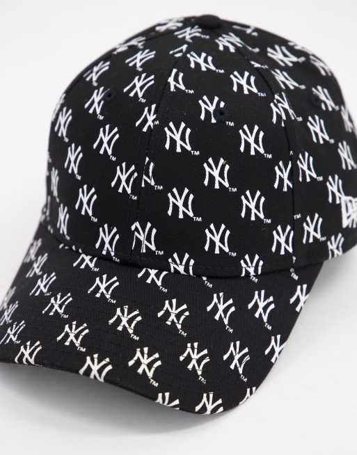 New Era - Exclusives - 9Forty - Pet in zwart met 'NY' monogram, 4 van 4