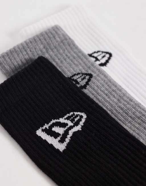 New Era flag logo 3 pack socks in multi, 2 of 3