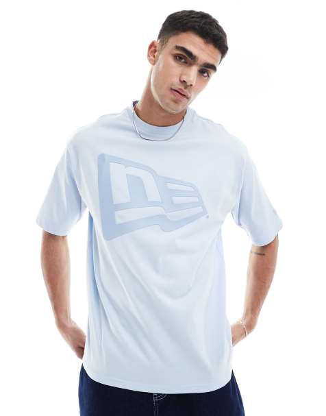 New Era flag logo oversized t-shirt in blue - view 1