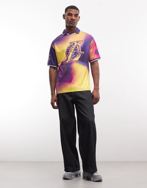 New Era – Flerfärgad jersey-topp med NBA LA Lakers-tryck, 2 av 5