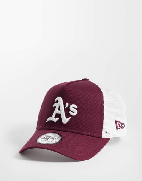 New Era - Gorra de camionero burdeos con logo en contraste de los Oakland Athletics - view 1