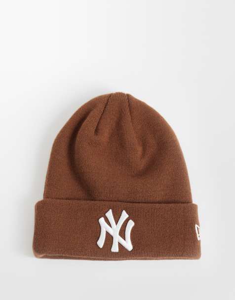 New Era - gorro de punto con vuelta NY Yankees en marrón - view 1