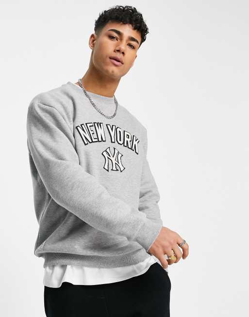 New York Yankees MLB Heritage Grey Crew Neck Sweatshirt