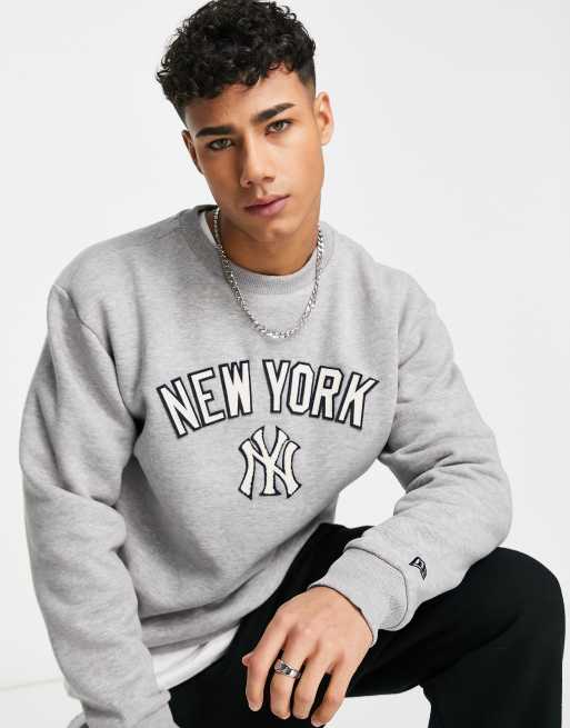 New era New York Yankees MLB Heritage Patch Oversize Sweatshirt Grey