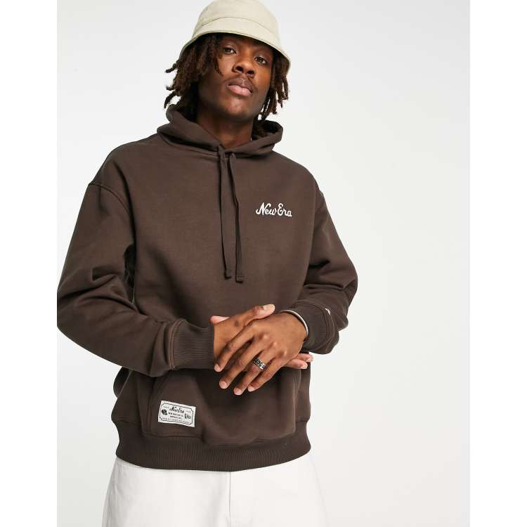 New Era Heritage Hoodie Stylish Men's Hooded Sweater Oversized 60284638 Brown