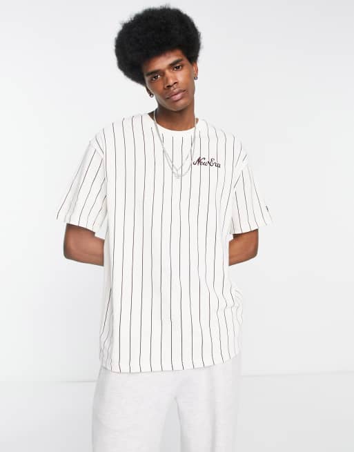 New Era Heritage Pinstripe Oversized T-Shirt D02_827