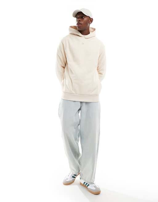 New Era - Hoodie met logoprint op de achterkant in crème, 2 van 4