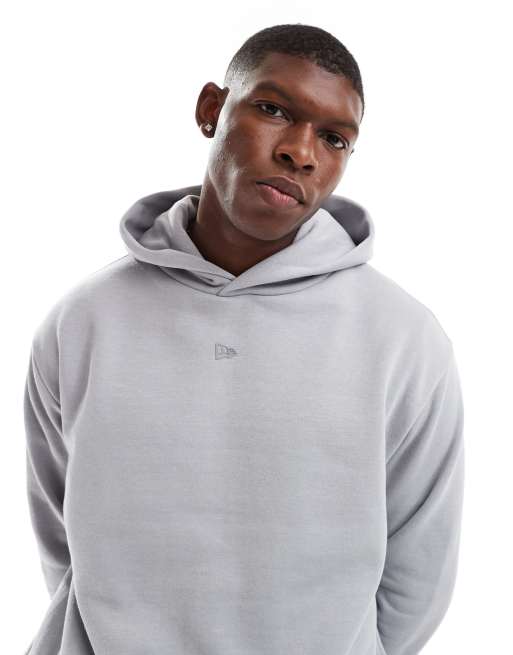 New Era - Hoodie met logoprint op de achterkant in grijs, 4 van 4