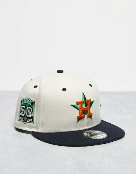 New Era – Houston Astros – 9Fifty – Kappe in Creme mit Maskottchen-Pin und kontrastierendem Schirm - view 1