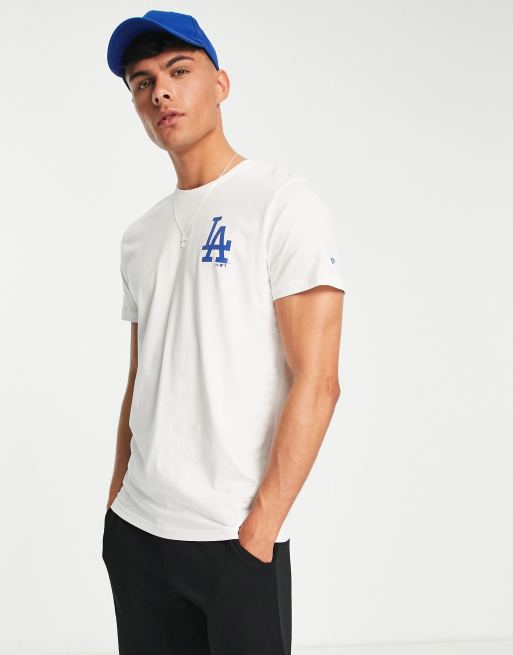 New Era - Hvid T-shirt med LA Dodgers-madprint bagpå, 3 af 4