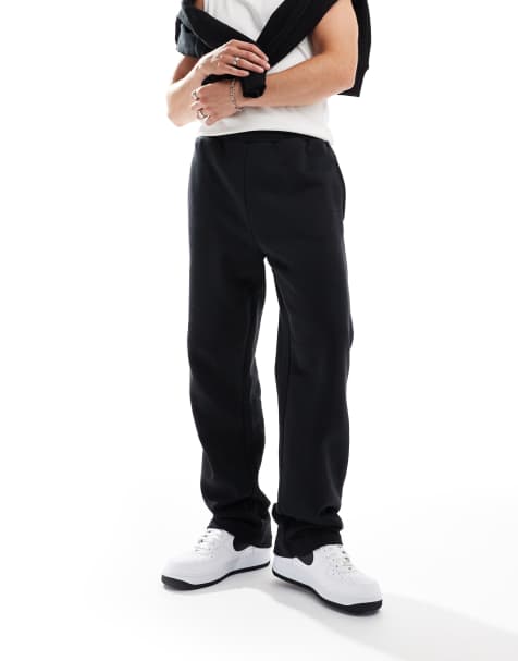 New Era - Joggers neri a fondo ampio con logo - view 1