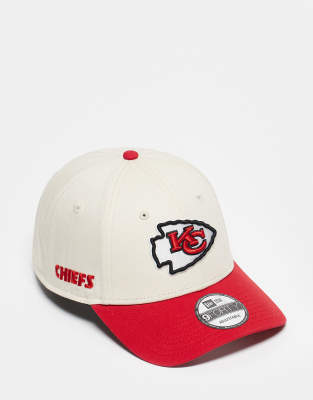 New Era New Era Kansas City Chiefs 9forty contrast peak cap in white/red-Multi