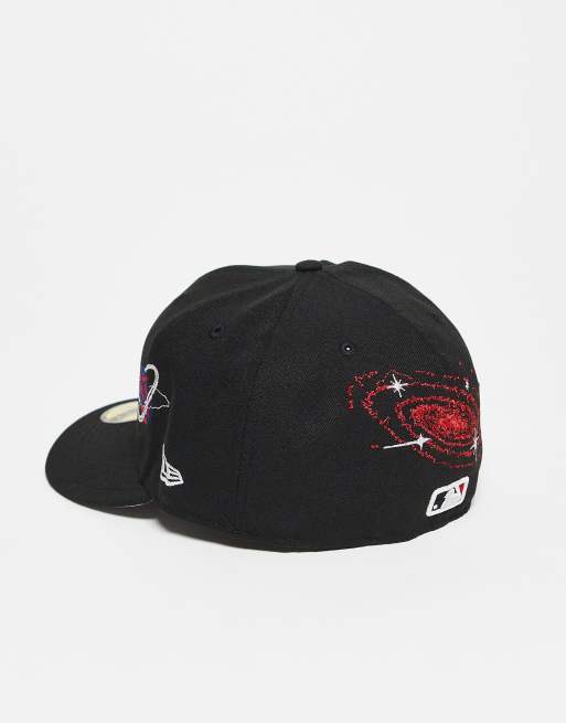 New Era LA Dodgers 59fifty planet icon embroidered cap in black, 3 of 3