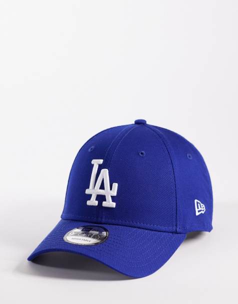 New Era LA Dodgers 9forty cap with embroidered side patch in blue - view 1
