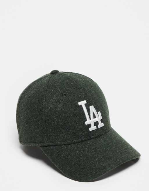 New Era - LA Dodgers 9forty - Cappellino in lana melton color verde scuro