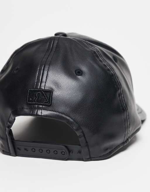 New Era - LA Dodgers 9forty - Cappellino nero in similpelle PU, 3 di 3