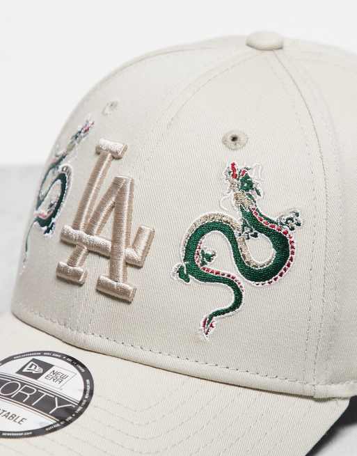 New Era - LA Dodgers 9forty - Casquette à motif serpent - Beige, 2 de 3