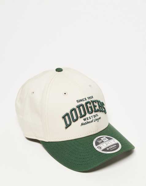 New Era - LA Dodgers 9forty - Cremehvid kasket med grøn kontrastskygge og -tekst - view 1