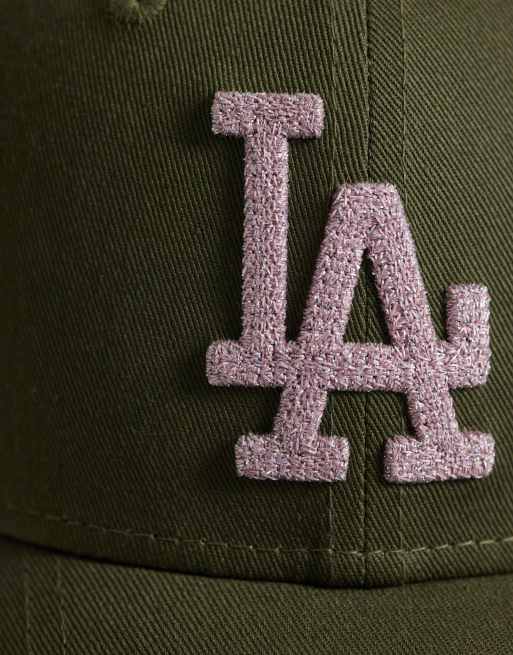 New Era - LA Dodgers - 9Forty - Damespet met metallic logo in kaki , 2 van 3