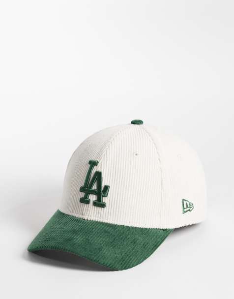 New Era LA Dodgers 9forty keps i manchester med kontrasterande skärm i neutral/mörkgrön - view 1