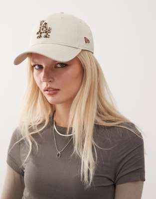 New Era - LA Dodgers 9forty leopard - Damen-Kappe in Beige mit Logo mit Leopardenmuster-Neutral
