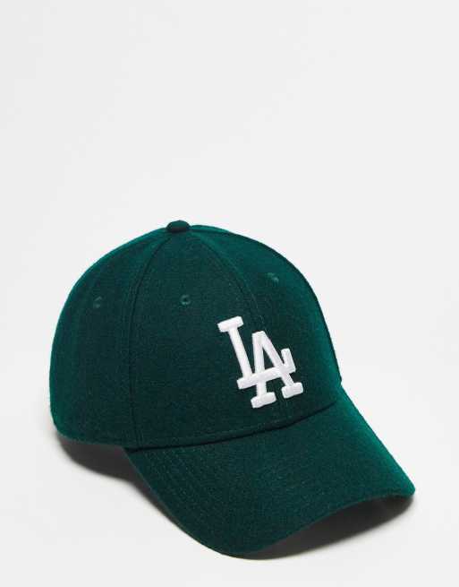 New Era – LA Dodgers 9forty Melton – Zielona czapka z daszkiem z mieszanki wełny
